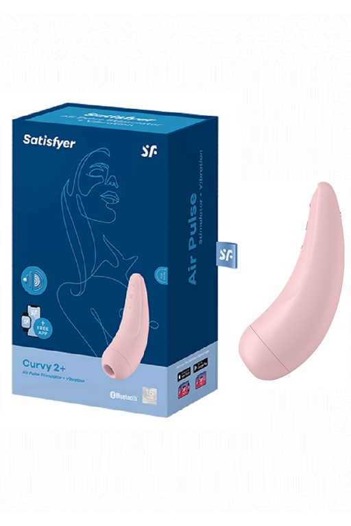 Вакуумно-волновой стимулятор клитора Curvy 2+ с возможностью управления через приложение