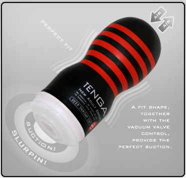 Мастурбатор "Tenga deep throat cup black" поза орального секса