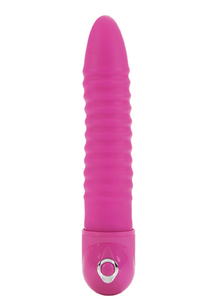 Вибромассажер Power Stud Ribbed Vibes 6,75" розовый