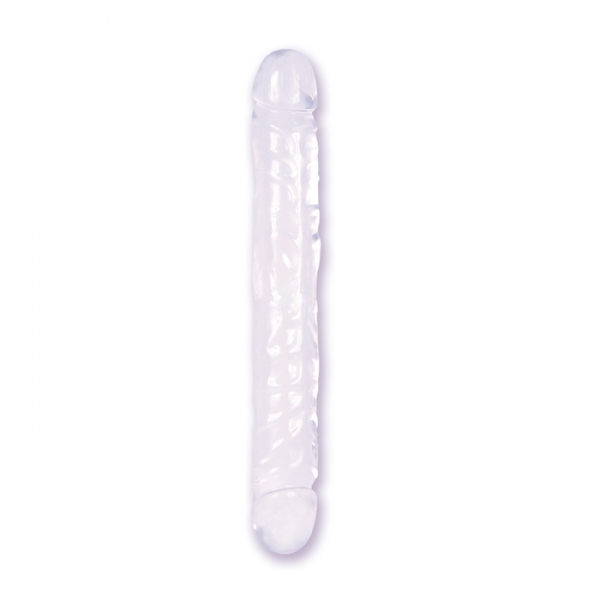 Фаллоимитатор двухсторонний Crystal Jellies 12"прозрачный