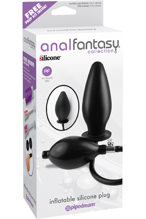 Втулка надувная анальная Inflatable Silicone Plug черная