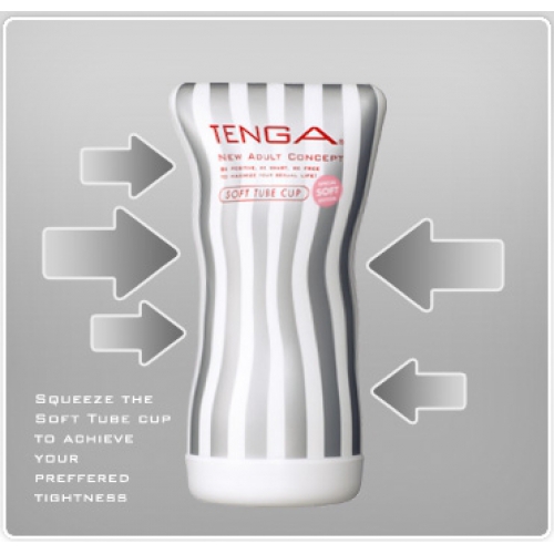 Мастурбатор "TENGA Soft Tube Cup" имитирует позу сидя