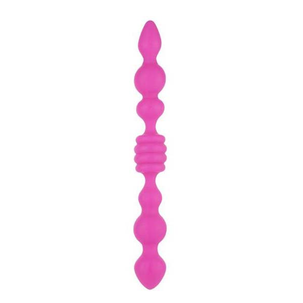 Анальный стимулятор двойной розовый 25 см Lovely Juicer Double Ended Butt Plug