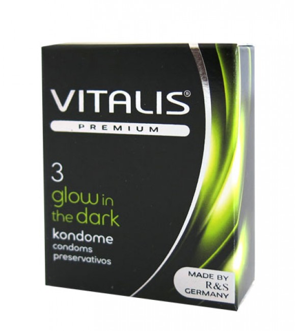 Презервативы светящиеся в темноте VITALIS 3 шт