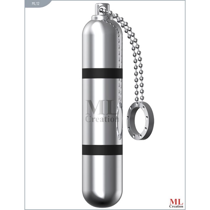 Мини-вибратор на цепочке «Glittering Bullet» 9 см