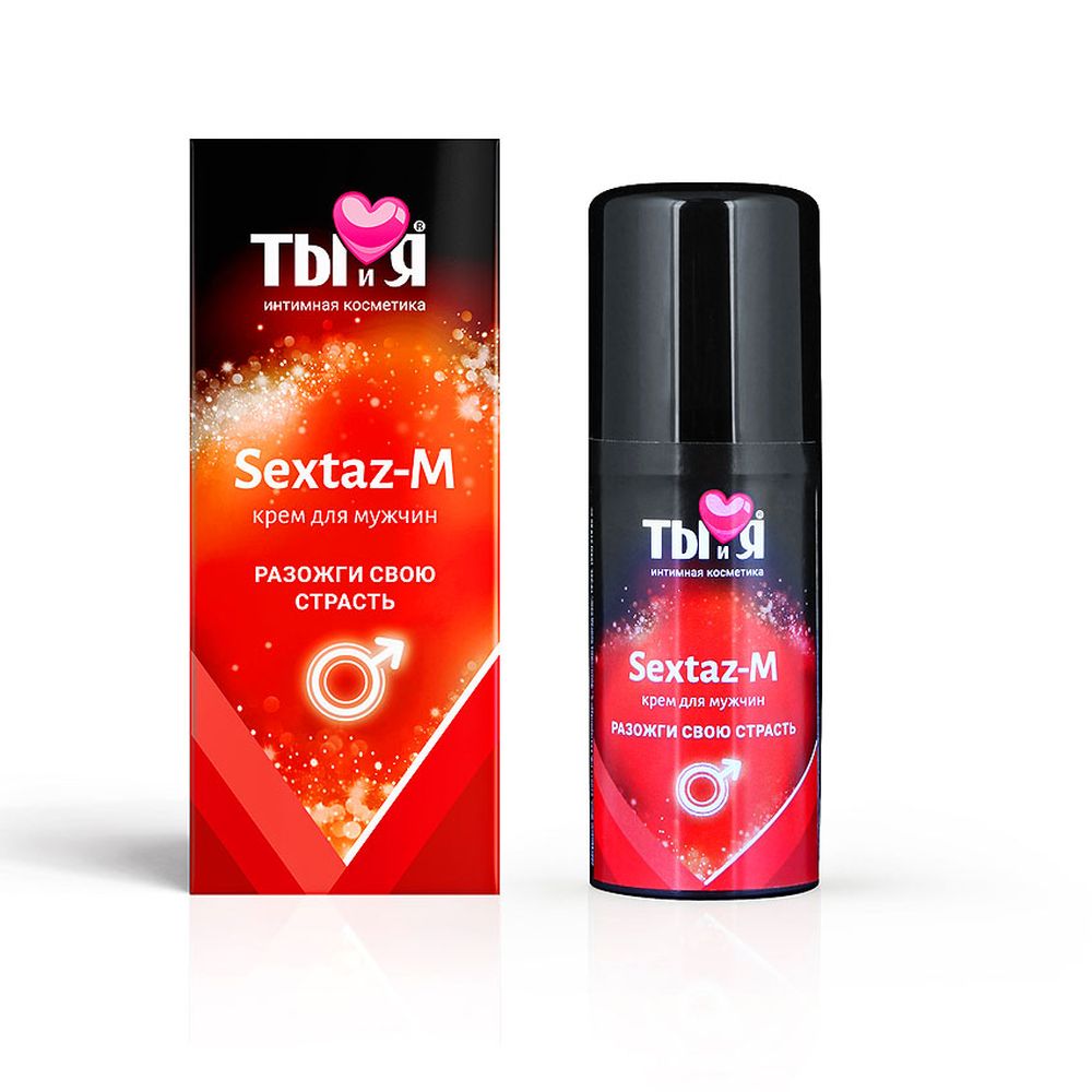 Крем с возбуждающим эффектом Sextaz-M серии Ты и Я для мужчин 20г