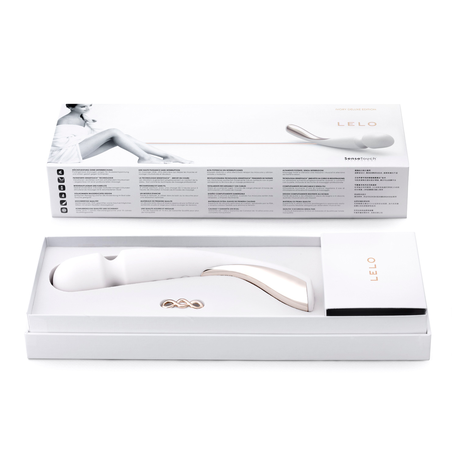 Массажер Lelo Smart Wand medium бежевого цвета