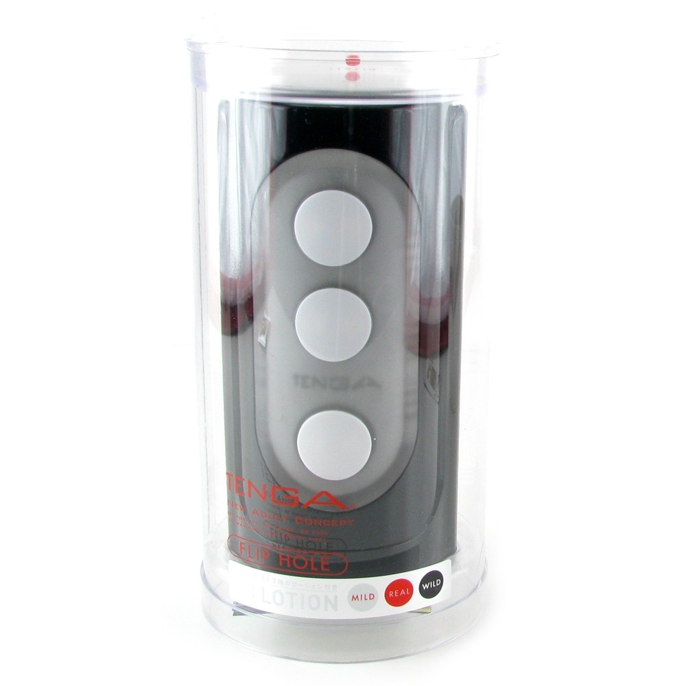 Черный многоразовый мастурбатор "Tenga flip hole"