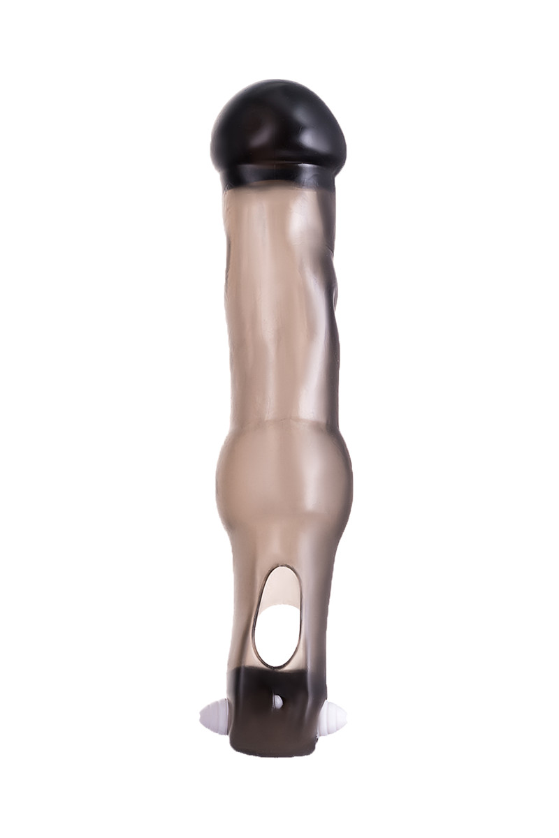Насадка Toyfa XLover, черная прозрачная 19,4 см