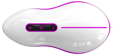 Вибростимулятор Mouse бело-фиолетовый 10 см