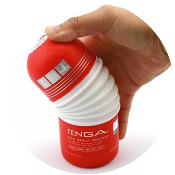 Мастурбатор "TENGA Rolling Head Cup" позиция партнерши сверху