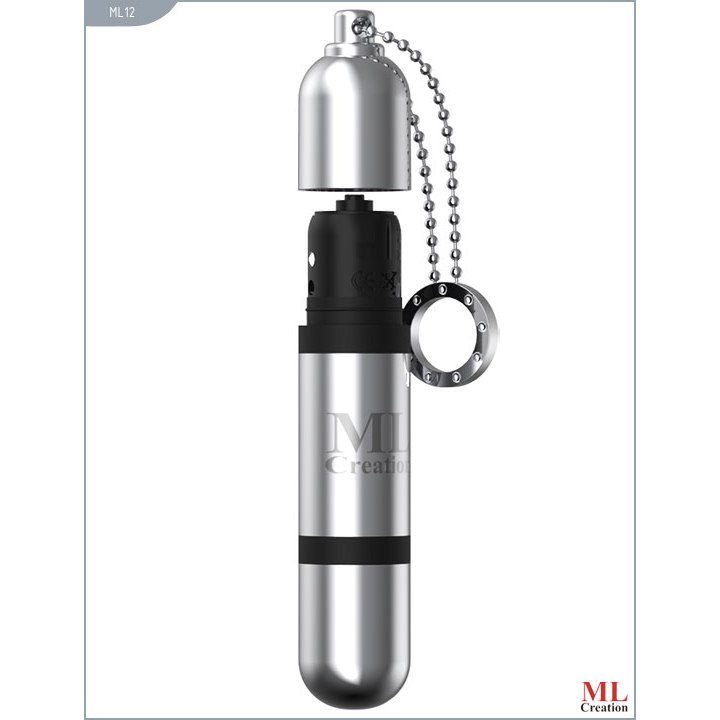 Мини-вибратор на цепочке «Glittering Bullet» 9 см