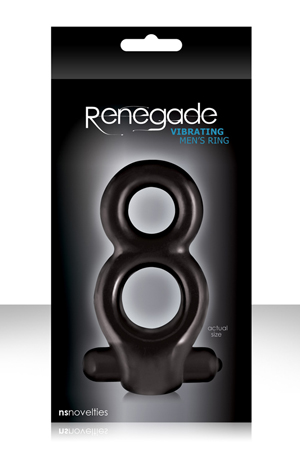 Эрекционное вибро-кольцо RENEGADE MAN'S RING черное