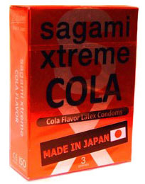 Презервативы "SAGAMI Xtreme Cola" 3шт.