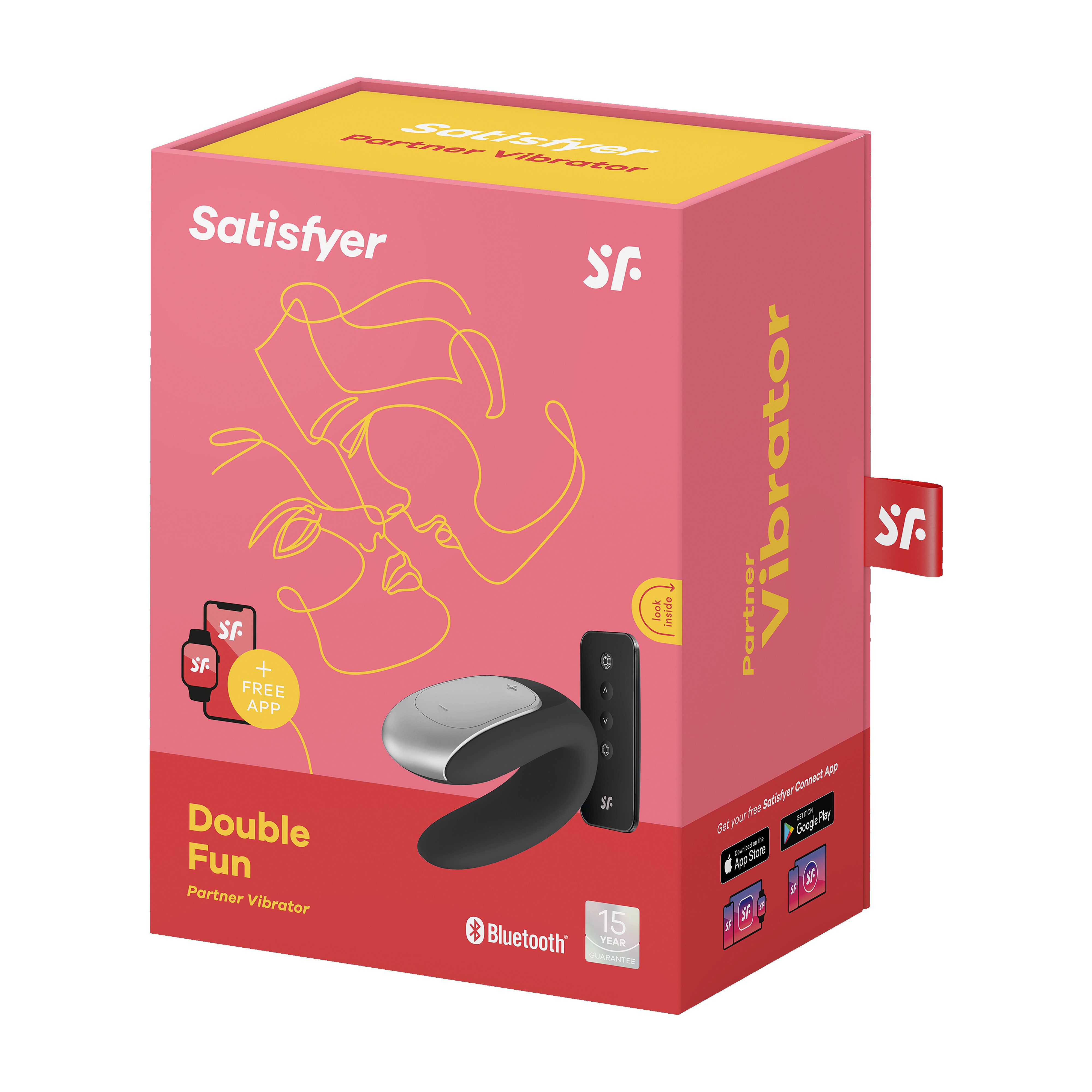 Вибратор для пар Satisfyer Double Fun с возможностью управления через пульт и приложение
