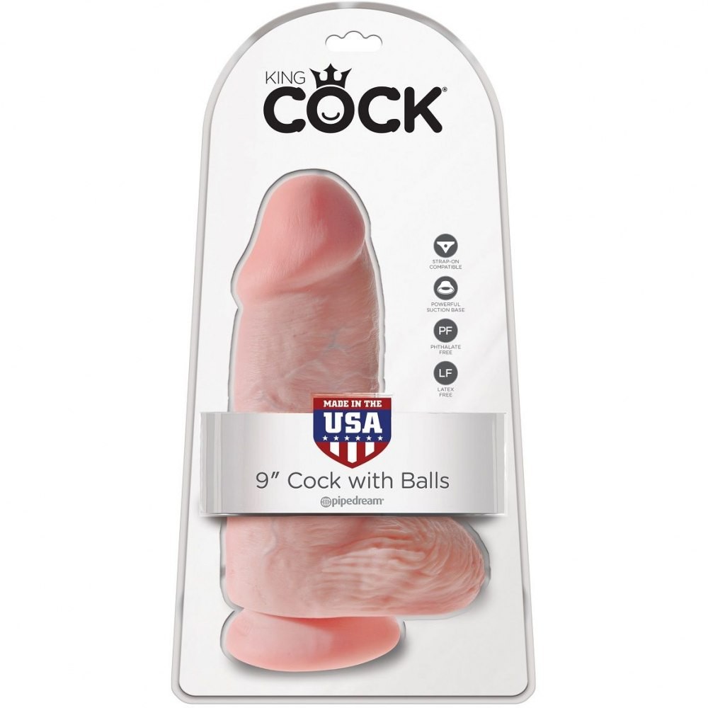 Фаллоимитатор King Cock 9″ Light Cock with Balls 22,9 см 7,6 см