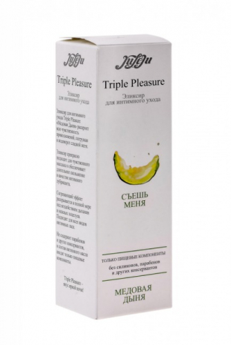 Съедобный эликсир "Triple Pleasure" смазка + массаж дыня 130 г