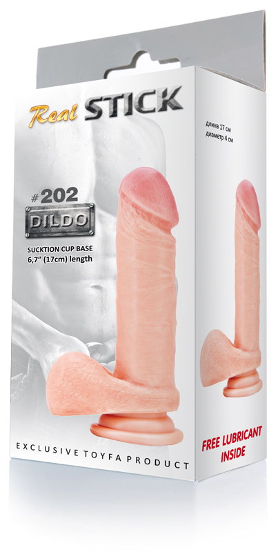 Фаллоимитатор RealStick #202 телесный 17 см