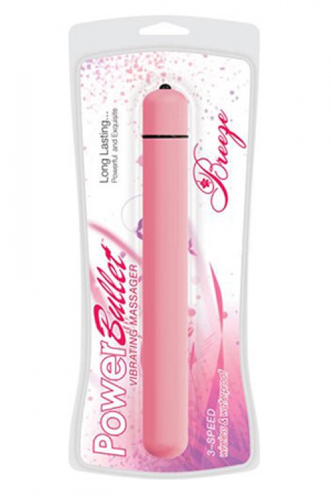Вибромассажер Breeze 5" PowerBullet Pink тонкий розовый