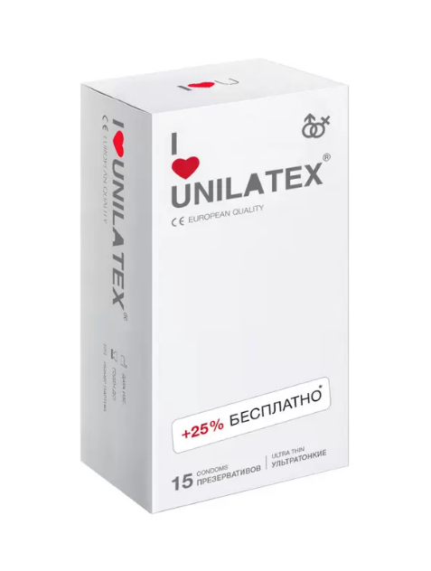 Презервативы Unilatex Ultra Thin ультратонкие 15 шт