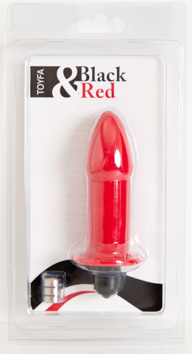 Вибровтулка 9 см красная ToyFa Black&Red