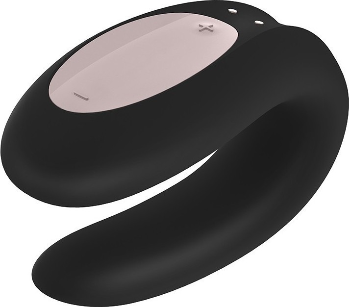 Вибратор для пар Satisfyer Double Joy с возможностью управления через приложение черный