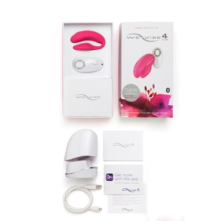 WE-VIBE-4 PLUS Электровибромассажер розовый на радиоуправлении (Ви вайб 4 Плюс)