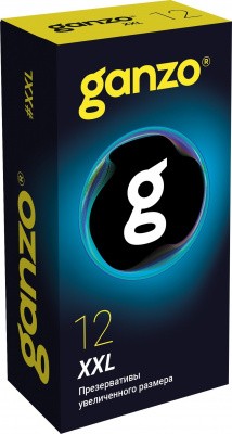 Презервативы GANZO XXL  (увеличенного размера) 12 шт