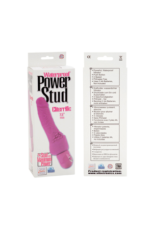 Вибромассажер Power Stud Cliterrific Dongs 7,5" розовый