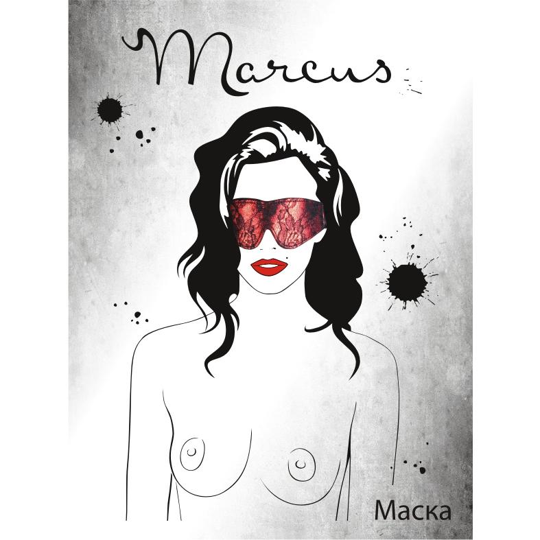 Кружевная маска красная