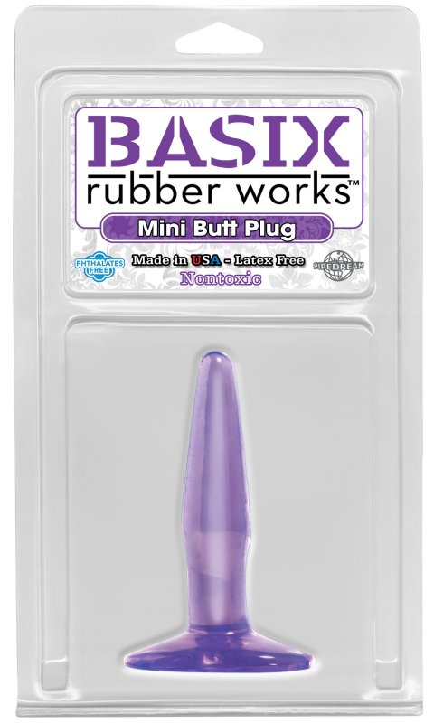 Анальная пробка Mini Basix 4" - Purple