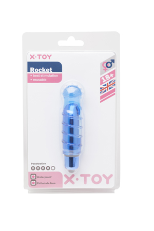 Вибро-пуля с насадкой Rocket индиго