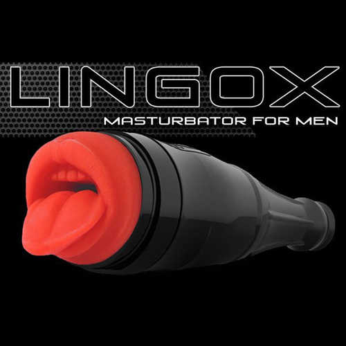 Мастурбатор-ротик в форме бутылки Lingox Triple Black Edition, красный