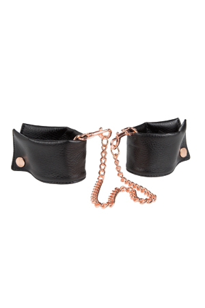 Наручники мягкие Entice French Cuffs с цепью черные