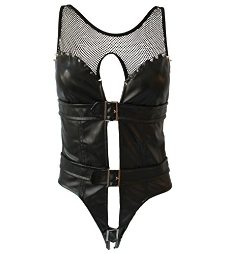 Эротическое боди Obsessive Punker teddy (черный, L/XL)