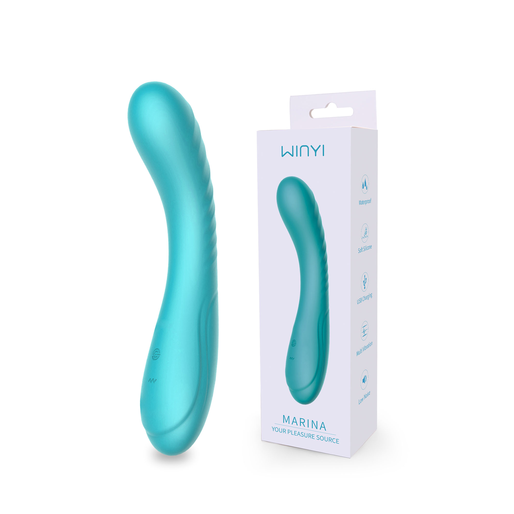 Вибратор Winyi Marina силикон 3,5 см USB
