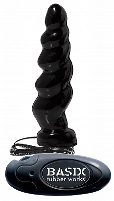Вибратор черный SWIRL BASIX 7"