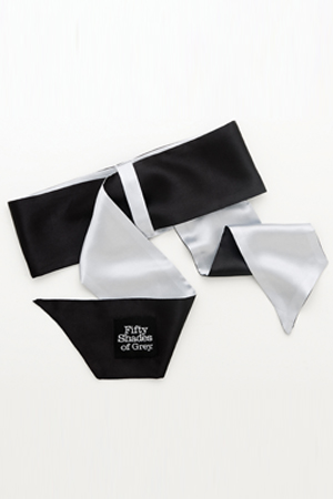 Галстук-фиксация Satin Restraint Wrist Tie черный с серым