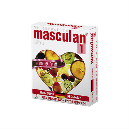 Презервативы Masculan Ultra Tutty Frutty с фруктовым ароматом 3 шт