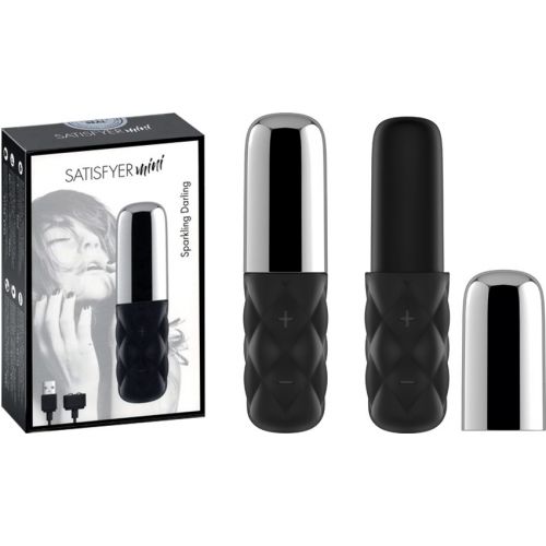 Мини-вибратор Satisfyer Mini Sparkling Darling черно-серебристый