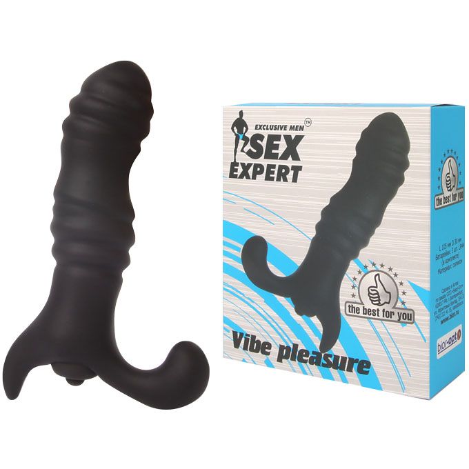 Анальный вибратор Sex Expert «Vibe Pleasure», длина 10.5 см, диаметр 3.0 см