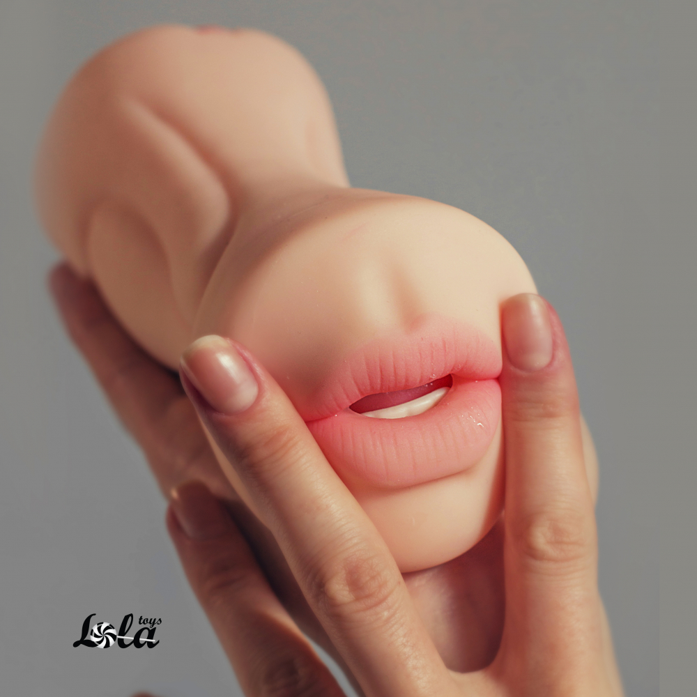 Двойной мастурбатор: вагина и рот 18 см Satisfaction
