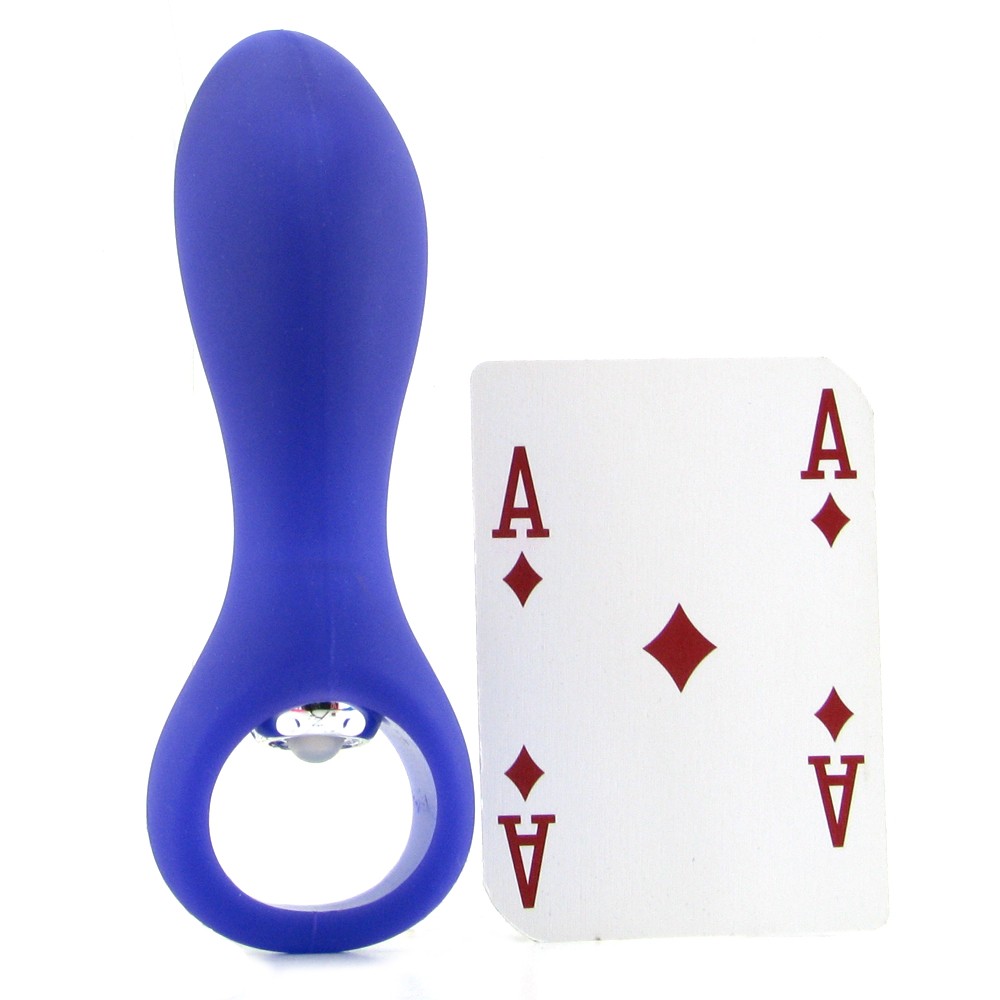 Анальный стимулятор Posh Silicone “O” Probes с вибрацией фиолетовый