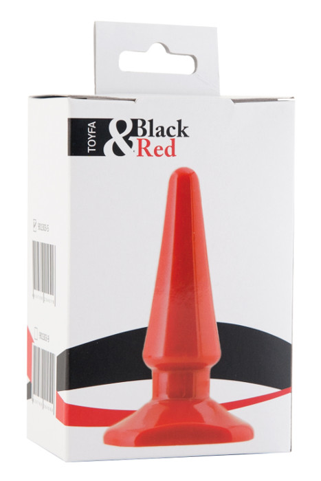 Втулка анальная 10 см ToyFa Black&Red