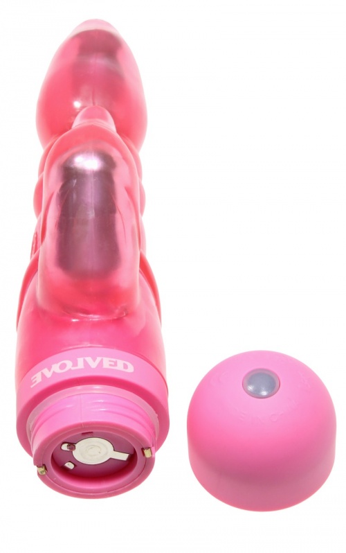 Розовый рельефный вибратор "Evolved Bendable Flexems Touch"