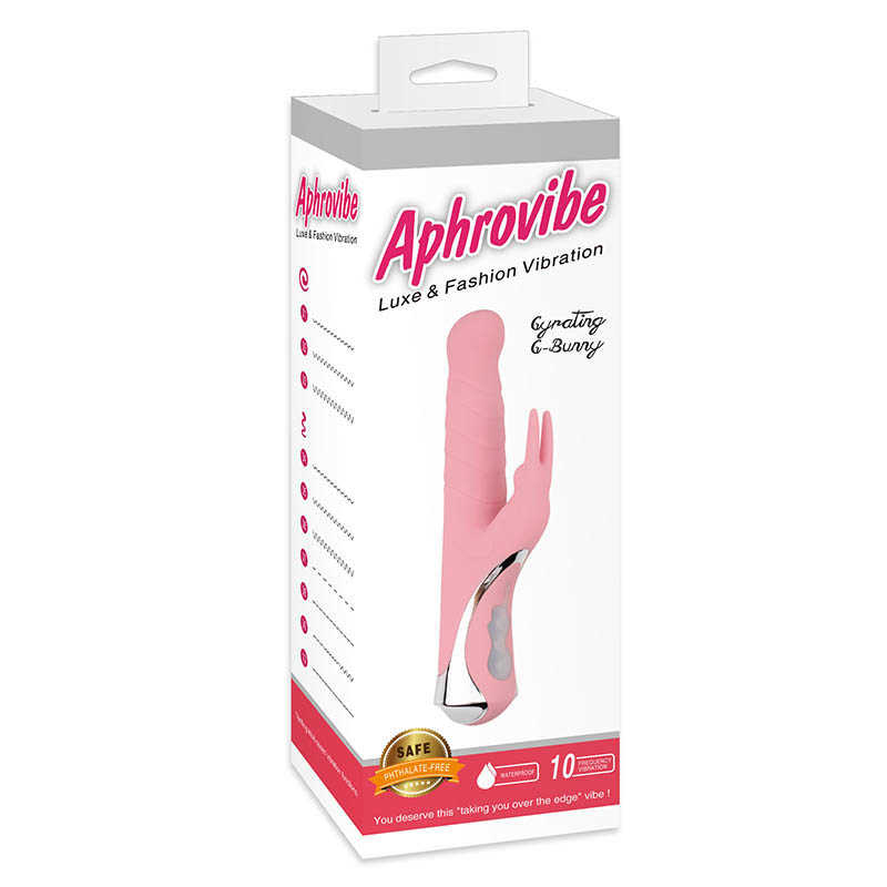Вибратор со стимулятором клитора в форме кролика с 3 режимами ротации Aphrovibe