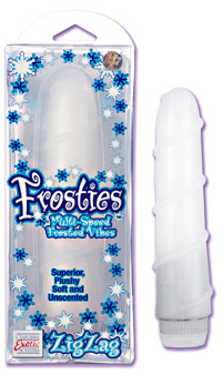 Белый вибромассажер "FROSTIES ZIG ZAG"
