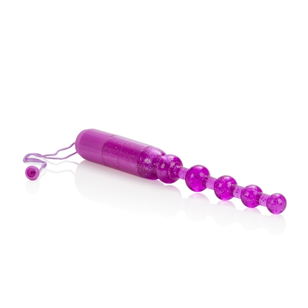 Анальная цепочка Waterproof Vibrating Pleasure Beads с вибрацией фиолетовая