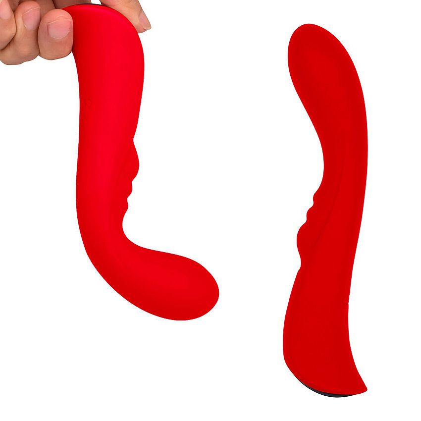 Вибромассажер «6Silicone G-Spot Fun» красный