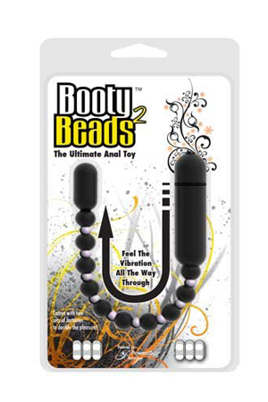 Анальная вибро-цепочка Booty Beads Black черная
